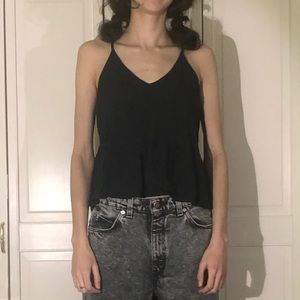 Kimchi Blue Charcoal Gray Peplum Tank